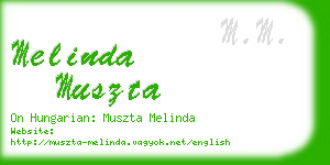 melinda muszta business card